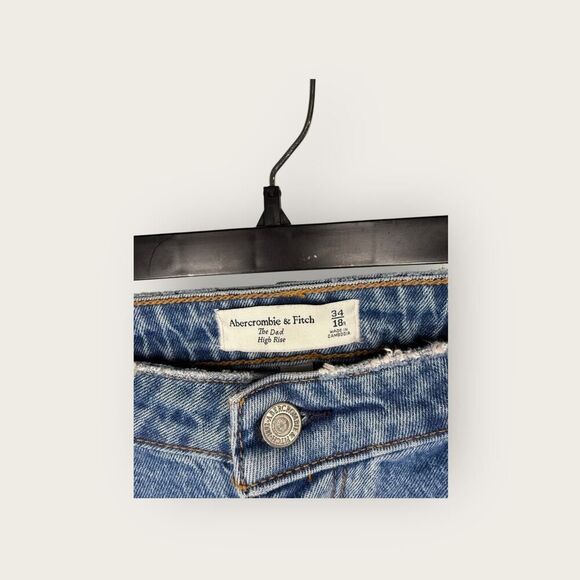 Abercrombie & Fitch The Dad High Rise Curve Love Size 34/18 Regular - Picture 4 of 5